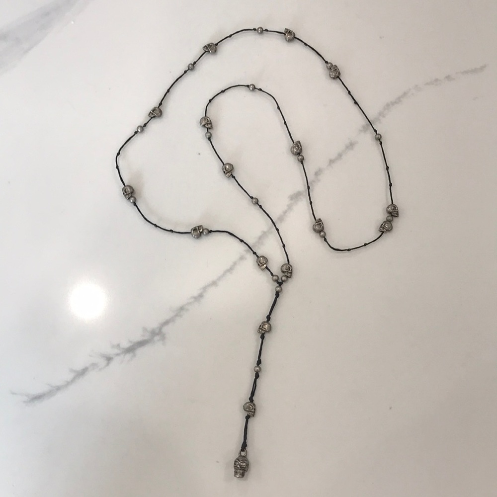 Skull rosary necklace